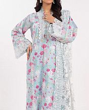 Alkaram Light Blue Lawn Suit- Pakistani Lawn Dress