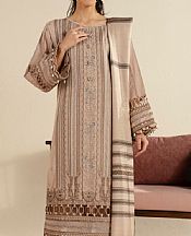 Alkaram Beige Khaddar Suit- Pakistani Winter Clothing