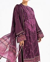 Alkaram Plum Purple Lawn Suit- Pakistani Designer Lawn Suits
