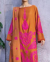 Safety Orange Silk Suit (2 Pcs)- Pakistani Winter Dress