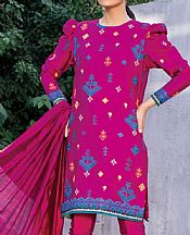 Shocking Pink Silk Suit- Pakistani Winter Clothing