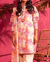 Alkaram Peach Lawn Suit- Pakistani Lawn Dress