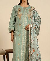 Alkaram Turquoise Jacquard Suit- Pakistani Designer Lawn Suits