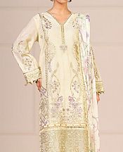 Alkaram Cream Jacquard Suit- Pakistani Lawn Dress
