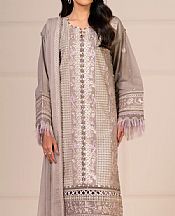 Alkaram Grey Lawn Suit- Pakistani Lawn Dress