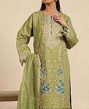 Alkaram Green Lawn Suit- Pakistani Designer Lawn Suits