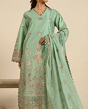 Alkaram Light Green Lawn Suit- Pakistani Lawn Dress