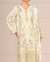 Alkaram Off White Lawn Suit- Pakistani Designer Lawn Suits