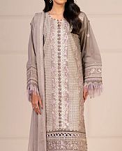 Alkaram Warm Grey Lawn Suit- Pakistani Lawn Dress