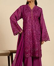 Alkaram Dark Raspberry Lawn Suit- Pakistani Designer Lawn Suits