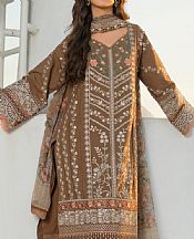Alkaram Brown Swiss Voile Suit- Pakistani Designer Lawn Suits