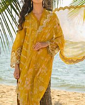 Alkaram Mustard Swiss Voile Suit- Pakistani Lawn Dress