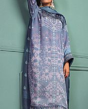 Cornflower Blue Silk Suit- Pakistani Winter Dress