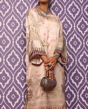 Ivory Silk Suit (2 Pcs)- Pakistani Winter Dress