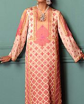Off-white/Tea Rose Silk Suit (2 Pcs)- Pakistani Winter Clothing