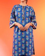 Alkaram Blue Lawn Kurti- Pakistani Lawn Dress