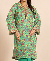 Alkaram Emerald Green Khaddar Kurti- Pakistani Winter Clothing