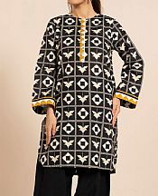 Alkaram Black Khaddar Kurti- Pakistani Winter Dress