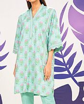 Alkaram Mint Green Cambric Kurti- Pakistani Designer Lawn Suits