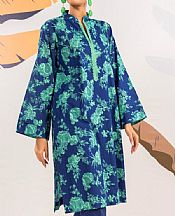 Alkaram Blue/Turquoise Cambric Kurti- Pakistani Designer Lawn Suits