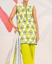 Alkaram Neon Green Cambric Suit (2 Pcs)- Pakistani Designer Lawn Suits