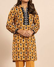 Alkaram Mustard Khaddar Kurti- Pakistani Winter Dress
