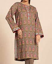 Alkaram Olive Khaddar Kurti- Pakistani Winter Dress