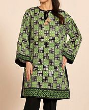 Alkaram Green/Black Khaddar Kurti- Pakistani Winter Clothing