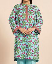 Alkaram Dark Turquoise Khaddar Kurti- Pakistani Winter Dress