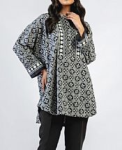 Alkaram Black Cambric Kurti- Pakistani Winter Dress