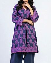 Alkaram Purple Cambric Kurti- Pakistani Winter Dress
