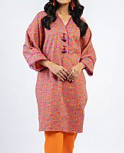 Alkaram Orange Cambric Kurti- Pakistani Winter Clothing