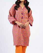 Alkaram Orange Cambric Kurti- Pakistani Winter Dress