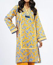 Alkaram Yellow Cambric Kurti- Pakistani Winter Dress
