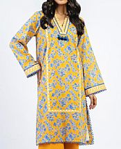 Alkaram Yellow Cambric Kurti- Pakistani Winter Clothing