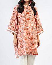 Alkaram Orange Cambric Kurti- Pakistani Winter Dress