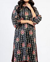 Alkaram Black Cambric Kurti- Pakistani Winter Dress