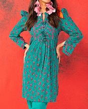Alkaram Turquoise Khaddar Kurti- Pakistani Winter Dress