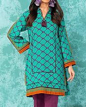 Alkaram Aqua Khaddar Kurti- Pakistani Winter Dress
