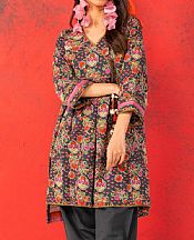 Alkaram Black Khaddar Kurti- Pakistani Winter Dress