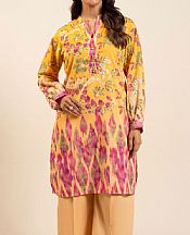 Alkaram Yellow Lawn Kurti- Pakistani Designer Lawn Suits