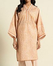 Alkaram Light Coral Lawn Kurti- Pakistani Designer Lawn Suits