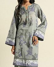 Alkaram Grey Lawn Suit (2 pcs)- Pakistani Lawn Dress