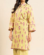 Alkaram Yellow Lawn Suit (2 pcs)- Pakistani Lawn Dress