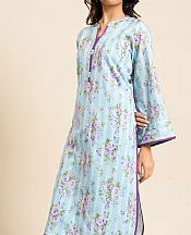 Alkaram Sky Blue Lawn Suit (2 pcs)- Pakistani Lawn Dress
