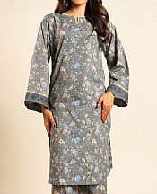 Alkaram Grey Lawn Suit (2 pcs)- Pakistani Designer Lawn Suits