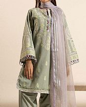 Alkaram Pistachio Green Jacquard Suit- Pakistani Designer Lawn Suits