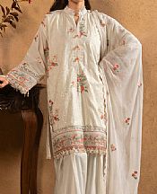 Alkaram Ivory Lawn Suit- Pakistani Lawn Dress