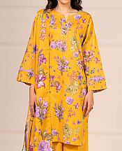 Alkaram Mustard Lawn Suit (2 pcs)- Pakistani Lawn Dress