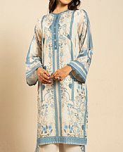 Alkaram Beige Lawn Suit (2 pcs)- Pakistani Designer Lawn Suits
